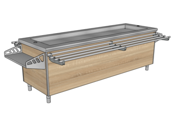 SALADBAR RECTANGULAIRE EMB TULIPEE L.2590 GPE O3