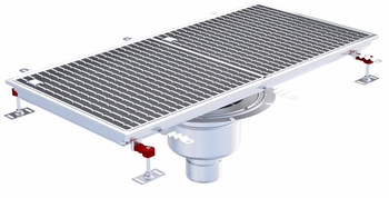 CANIVEAU EPUR INOX COMPLET H-FIRST / A BARREAUX