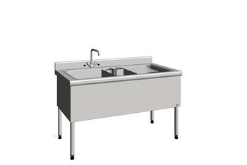 PLONGE BATTERIE 1BAC 1500X800 EG DRO AVEC ROBINET