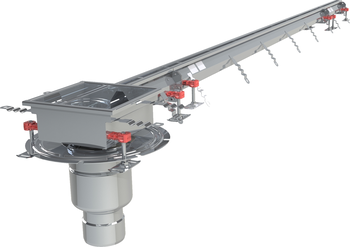 CANIVEAU MODUL 20 - L3000 - HAUT75/90 - INOX 304