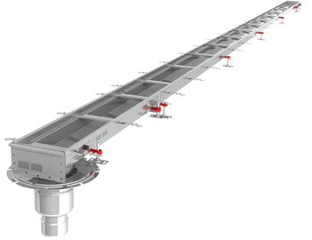 CANIVEAU MODUL 200 - L7500 - HAUT55/100 - INOX 304