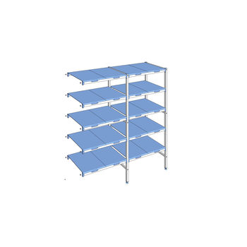 RAYONNAGE CLAYETTES POLY ANGLE 5N L1687XP500XH1750