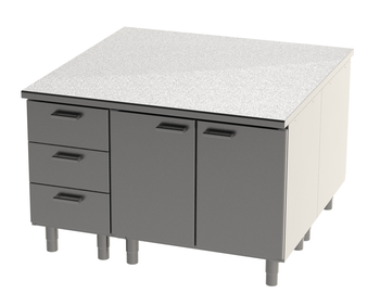 ENSEMBLE 1350X1350 REF. 135AB AVEC DESSUS INOX