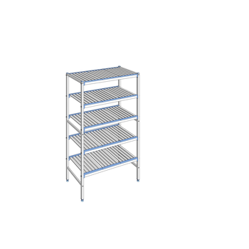 RAYONNAGE CLAYETTES ALU LIGNE 5N L1092XP500XH1750