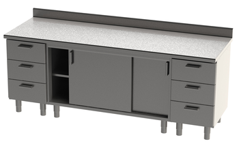ENSEMBLE 2250X750 REF. 225A AVEC DESSUS INOX A DOS