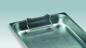 BAC INOX PERFORE GN2/1 P.200 ANSES PLIANTES