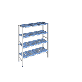 RAYONNAGE CLAYETTES POLY LIGNE 4N L1494XP400XH175