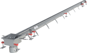 CANIVEAU MODUL 20 - L4000 - HAUT75/90 - INOX 304