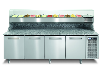 MEUBLE PIZZA AVEC DESSUS EN GRANIT 4P.