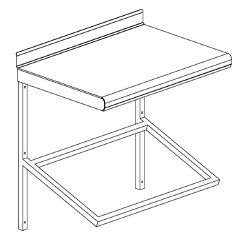 ETAGERE MURALE AVEC PRESENTOIR INCLINE