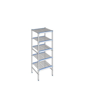 RAYONNAGE CLAYETTES ALU LIGNE 5N L 690XP500XH1750