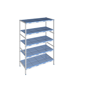 RAYONNAGE CLAYETTES POLY LIGNE 5N L1494XP560XH205