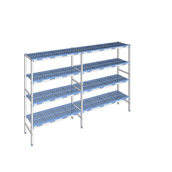 RAYONNAGE CLAYETTES POLY LIGNE 4N L2834XP400XH175