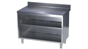 MEUBLE BAS NEUTRE OUVERT AVEC DESSUS ADOS.