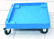 SOCLE ROULANT BLEU POUR CASIER