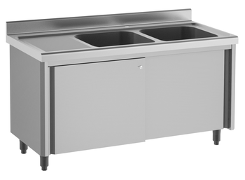 MEUBLE PLONGE RAYONNE 1800 2 BACS EGOUTTOIR A GAUC