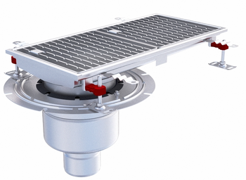 CANIVEAU EPUR INOX COMPLET H-FIRST / A BARREAUX