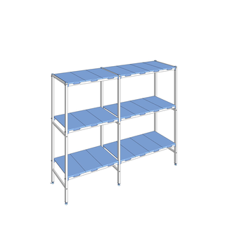 RAYONNAGE CLAYETTES POLY LIGNE 3N L2232XP500XH1750