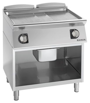 GRIL ÉLECTRIQUE, ACIER CHROMÉ, DOUBLE-RAINURÉE