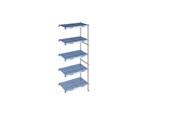 RAYONNAGE CLAYETTES POLY ANGLE 5N L 849XP400XH205
