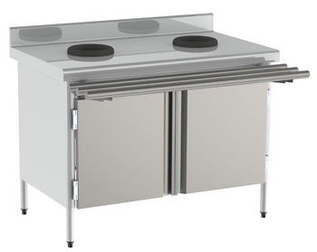 MEUBLE DE PRE TRI 2 PORTES - 2 TROUS VIDE DECHETS 