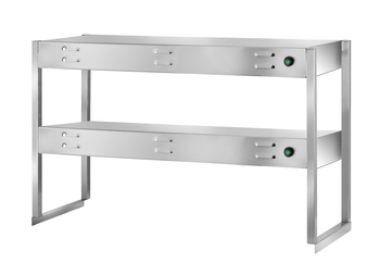ETAGERE CHAUFFANTE INOX 304, 2 NIVEAUX CHAUFFANTS