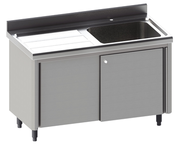 MEUBLE PLONGE RAYONNE 1400 1 BAC EGOUTTOIR A GAUCH