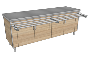 MEUBLE DE SALLE ETAGERE PLANCHER L.2260 OREO3