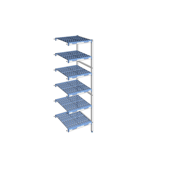 RAYONNAGE CLAYETTES POLY ANGLE 6NV L 649XP560XH205