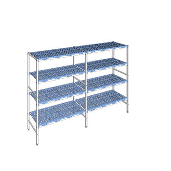 RAYONNAGE CLAYETTES POLY LIGNE 4N L2634XP500XH175