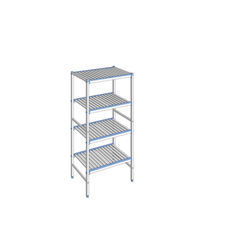 RAYONNAGE CLAYETTES ALU LIGNE 4N L 890XP500XH1750