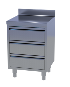 BLOC 3 TIROIRS (2+1BOUTEILLE)AVEC DESSUS ADOSSÉ