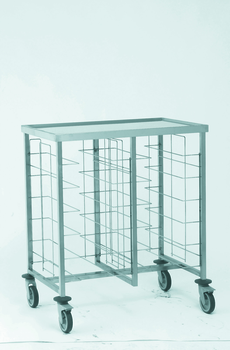 CHARIOT CAFET. BAS 2X6 NIV TABLETTE SANS PAROI