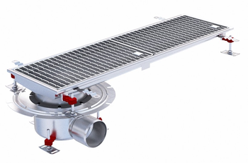 CANIVEAU EPUR INOX COMPLET H-FIRST / A BARREAUX