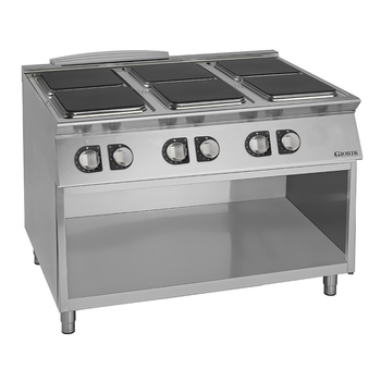 FOURNEAU PLAQUE ÉLECTRIQUE CARRÉE, 6 FEUX