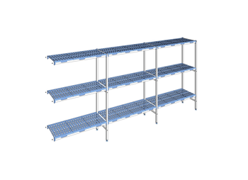 RAYONNAGE CLAYETTES POLY ANGLE 3N L3835XP400XH175