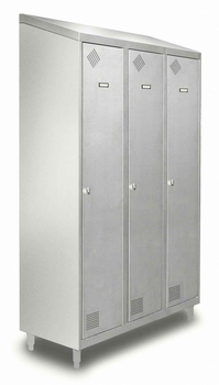 VESTIAIRE 1200X500 3 PORTES BATTANTES CADENASSABLE