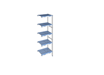 RAYONNAGE CLAYETTES POLY ANGLE 5N L 649XP400XH205