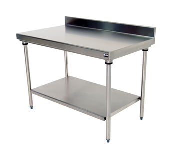 TABLE ADOSSEE DEMONTABLE INOX 304 EP. 15/10 EME