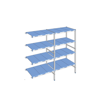 RAYONNAGE CLAYETTES POLY ANGLE 4N L1991XP500XH1750