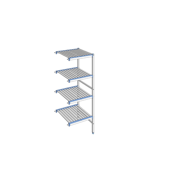 RAYONNAGE CLAYETTES ALU ANGLE 4N L 649XP560XH1750