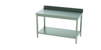 TABLE ADOSSEE 1200X700 + ETAGERE INOX GIF EXPRESS