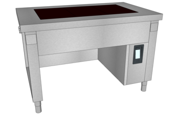 MEUBLE VITRO DESSUS LISSE L.1350 3GN1/1 DL B3