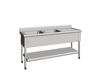 PL EMBOUTIE 1800X600 2 BACS EG DROSS ROBINET