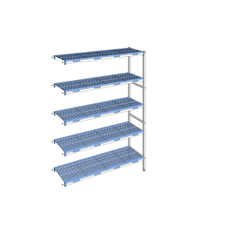 RAYONNAGE CLAYETTES POLY ANGLE 5N L1553XP400XH205