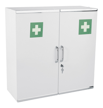 ARMOIRE A PHARMACIE MURALE EN ACIER PEINT BLANC