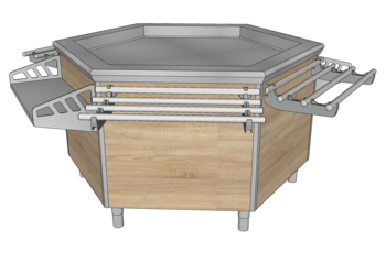 SALADBAR HEXA FROID STATIQUE 1400X1400 GPE OREO3