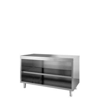 MEUBLE CENTRAL S PORTE 1000X700 INOX AISI 430