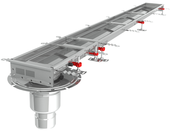 CANIVEAU MODUL 200 - L2500 - HAUT60/70 - INOX 304