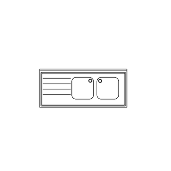 PLONGE 2 BACS POUR LAVE-VAISSELLE GAUCHE GAMME 700